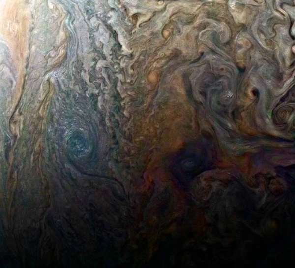 신비한 목성의 구름. Credit: NASA/JPL-Caltech/SwRI/MSSS/Roman Tkachenko