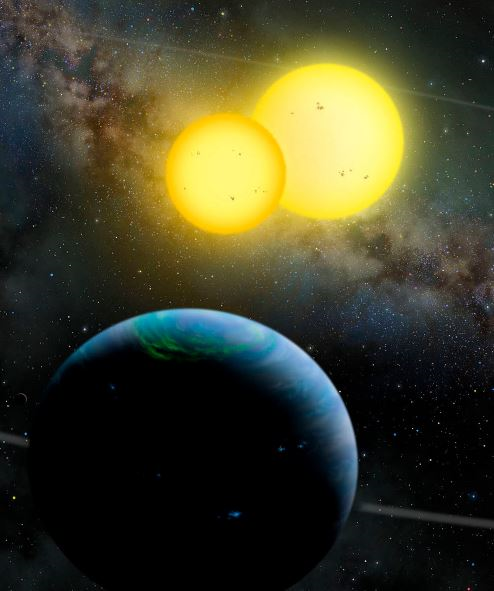 Kepler -35 시스템. 출처: Lynette Cook / extrasolar.spaceart.org