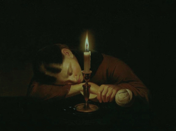 성욕은 죄악?! 출처: '밤을 가로질러', Pyotr Petrovich Zabolotsky, Asleep, 1867.