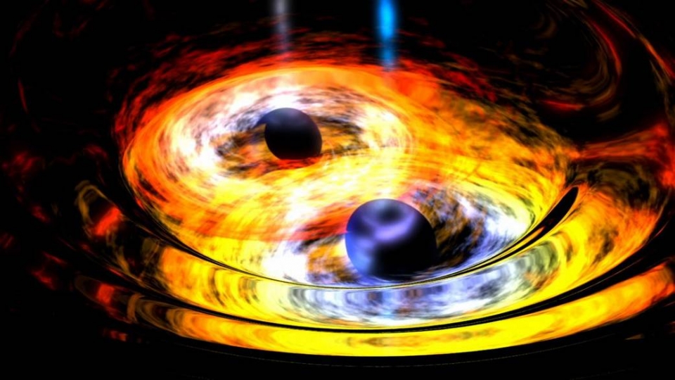 두 개의 블랙홀이 춤춘다~~ 출처: NASA