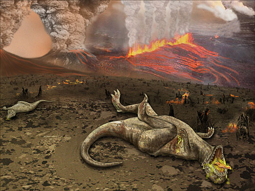 공룡, 화산때문에? 출처: Wikimedia Commons