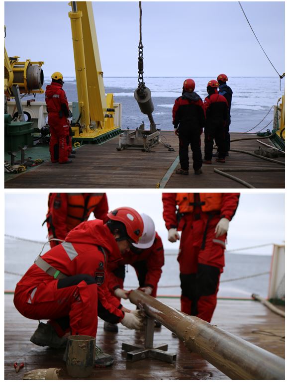 남극 로스해 현장연구 모습. 출처: 극지연구소
