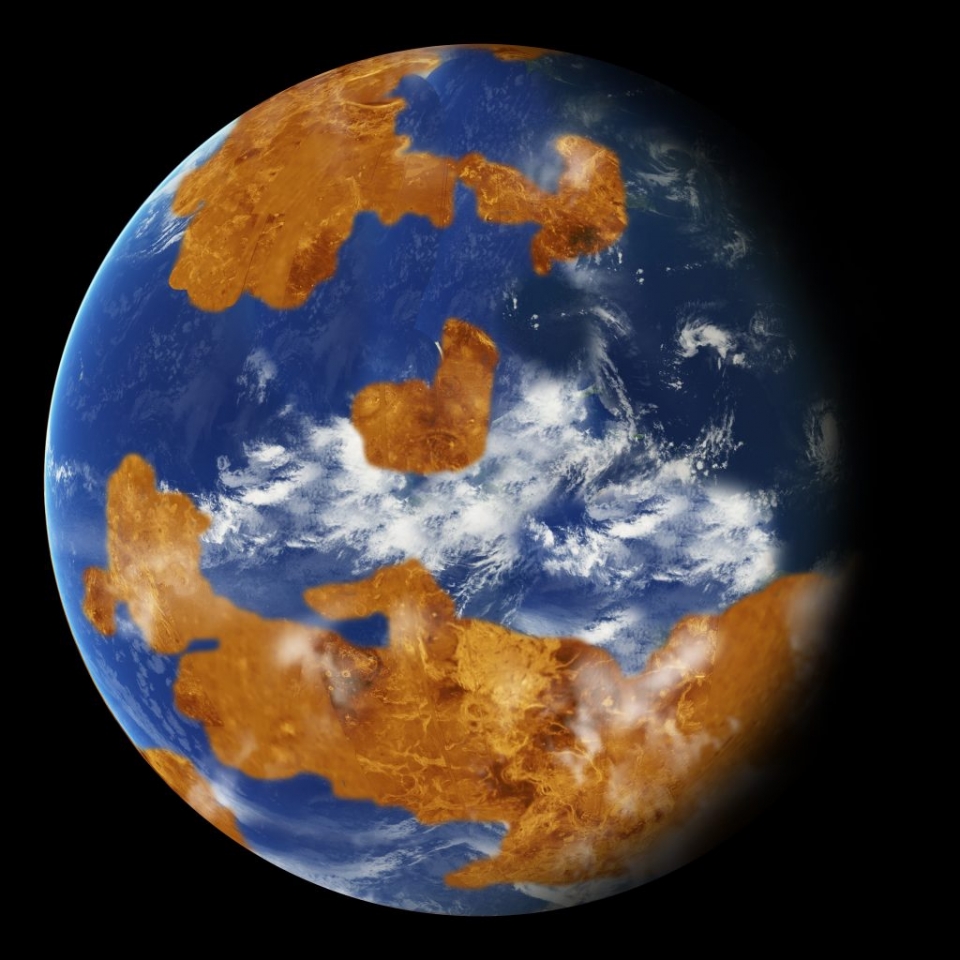 한 때 지구 같은 모습이었을지 모르는 금성. 출처: NASA