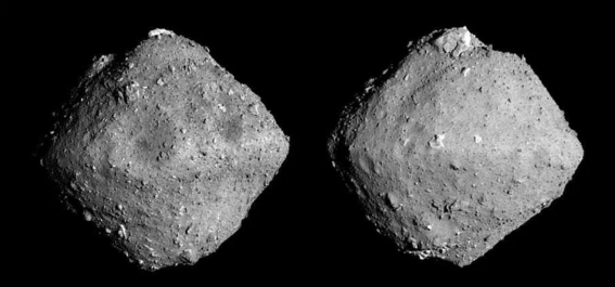 하야부사2 탐사선에 탑재된 카메라로 촬영한 소행성 류구. 출처: JAXA