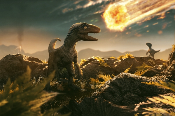 공룡 멸종은 유성체 충돌이 더 치명적.. 출처: AdobeStock