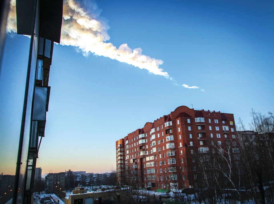 2013년 첼랴빈스크 상공에서 폭발한 지구접근 천체소행성의 흔적
