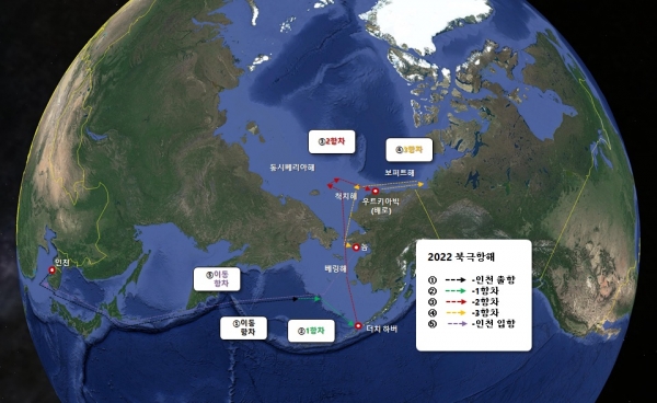 2022 북극항해 운항 계획. 출처 : 극지연구소