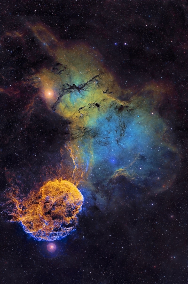 해파리 성운, 이시우. 강원도 인제군에서 해파리를 닮아 해파리 성운(IC443)으로 불리는 천체를 촬영. 해파리 성운은 쌍둥이자리에 위치한 초신성 잔해로 지구에서 약 5,000광년 떨어져 있음. 출처 : 한국천문연구원